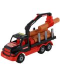 Детска играчка Polesie - Mammoet, Камион с дървени трупи - 1t