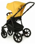 Детска количка Baby Giggle - Broco, 2в1, жълта - 4t