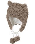Детска зимна шапка ушанка Sterntaler - Мече, 45 cm, 6-9 месеца - 1t