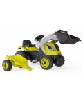 Детски трактор с педали и лопата Smoby Farmer XL - С ремарке, зелен - 3t