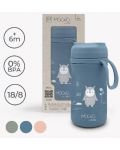 Детски термос със сламка Nuvita - 500 ml, Powder Blue - 5t