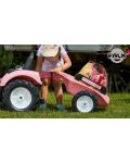  Детски трактор Falk - Country star, с ремарке и педали, розов - 4t
