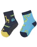 Детски чорапи със силиконова подметка Sterntaler - 17/18 размер, 6-12 месеца, 2 чифта - 1t