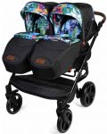 Детска количка за близнаци Dorjan - Quick Twin 2в1, тропически мотиви - 2t