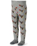 Детски памучен чорапогащник Sterntaler - Ракети, 80 cm, 8-9 месеца, сив - 1t