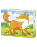 Детски дървени кубчета Goki - Горски животни - 2t