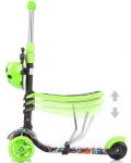Детски скутер 2 в 1 Chipolino  - Киди Ево, зелени графити - 3t