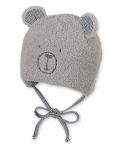 Детска зимна шапка с връзки Sterntaler - Мече, 43 cm, 5-6 месеца - 1t