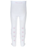 Детски памучен чорапогащник Sterntaler - На розови сърца, 62 cm, 3-4 месеца - 2t