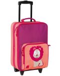 Детски куфар Lassig Trolley Little - С лъвче, розов - 1t