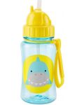 Детска бутилка със сламка Skip Hop Zoo - Акула, 350 ml - 1t