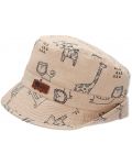 Детска лятна шапка с UV 50+ защита Sterntaler - Животни, 53 cm, 2-4 години, бежова - 2t