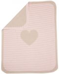 Детско одеяло David Fussenegger - Juwel, Сърце, 70 х 90 cm, розово - 2t