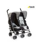 Детска количка за близнаци Hauck - Turbo Duo, Caviar/Stone - 1t
