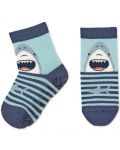 Детски чорапи със силиконова подметка Sterntaler - С акули, 19/20, 12-18 месеца, 2 чифта - 2t