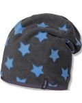 Детска поларена шапка Sterntaler - На звезди, 57 cm, над 8 години, черна - 1t