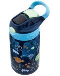 Детска бутилка за вода Contigo Easy Clean - Blueberry Cosmos, 420 ml - 3t
