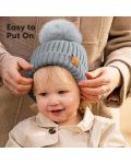 Детска зимна шапка KeaBabies - 6-36 месеца, сива, 2 броя - 5t
