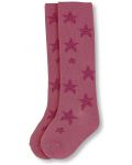Детски памучен чорапогащник Sterntaler - На звездички,  80 cm, 8-9 месеца, розов - 1t