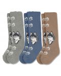 Детски термо чорапогащници с вълк Sterntaler - 3 броя, 80 cm, 8-9 месеца - 1t