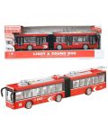 Детска играчка Ocie City Service - Градски тролейбус, 1:16, червен - 1t