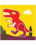 Комплект шаблони за рисуване Djeco - Динозаври - 4t