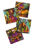 Комплект за рисуване Djeco - 3D картини Funny Freaks - 3t