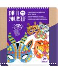 Творчески комплект Djeco - Направи си 8 маски Jungle Animals - 1t