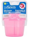 Дозатор за сухо мляко Dr. Brown's - Три дози, розов - 2t