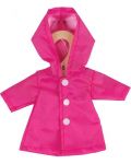 Дреха за кукла Bigjigs - Розов дъждобран, 25 cm - 1t