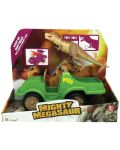 Детска играчка Dragon-I Toys - Динозавър с кола, със звук и светлина - 1t
