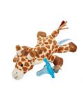 Dr. Brown's Плюшена играчка-държач Жираф със синя силиконова залъгалка - 1t