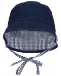 Двулицева детска шапка с UV 50+ защита Sterntaler - 43 cm, 5-6 месеца, тъмносиня - 4t