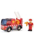 Дървена играчка Hape - Пожарна кола със сирени - 1t
