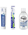  Elgydium & Eludril Комплект - Избелваща паста и Вода за уста, 50 + 500 ml + Четка за зъби, Souple Soft - 2t