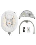 Електрическа люлка и шезлонг Kinderkraft - Lumi 2, Light grey - 7t