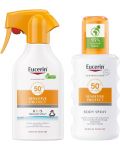 Eucerin Sun Комплект - Слънцезащитен спрей за деца и Спрей за тяло, SPF 50+, 250 + 200 ml - 1t
