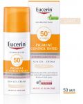 Eucerin Sun Оцветен слънцезащитен гел-крем за лице Pigment Control, SPF 50+, Светъл, 50 ml - 2t