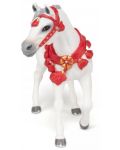 Фигурка Papo Horse, Foals and Ponies - Бял арабски кон, с червени украшения - 3t