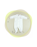 For Babies Бебешко гащеризонче с предно закопчаване - Розово зайче размер 1-3 месеца - 1t
