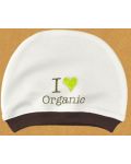 Бебешка шапка с картинка - I love Organic - 1t