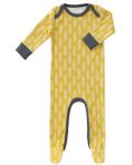 Бебешка цяла пижама с ританки Fresk - Havre vintage, жълта, 0+ месеца - 1t
