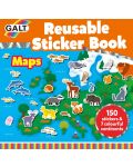 Книжка със стикери Galt - Животните по света, 150 стикера за многократна употреба - 1t