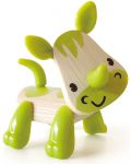 Детска играчка от бамбук Hape - Мини животинка Носорог - 1t