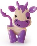 Детска играчка от бамбук Hape - Мини животинка Крава - 1t