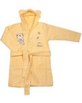 Детски халат с качулка EKO - Bee and Bear, жълт, 116 x 122 cm - 1t