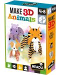 Творчески комплект Headu Montessori - Направи 3D животни - 1t