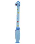 Химикалка с играчка - Тъмносин жираф - 2t