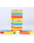 Игра с дървени блокчета Pino - Цветна Дженга - 7t