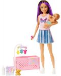 Игрален комплект Barbie Skipper - Барби детегледачка с лилави кичури - 2t